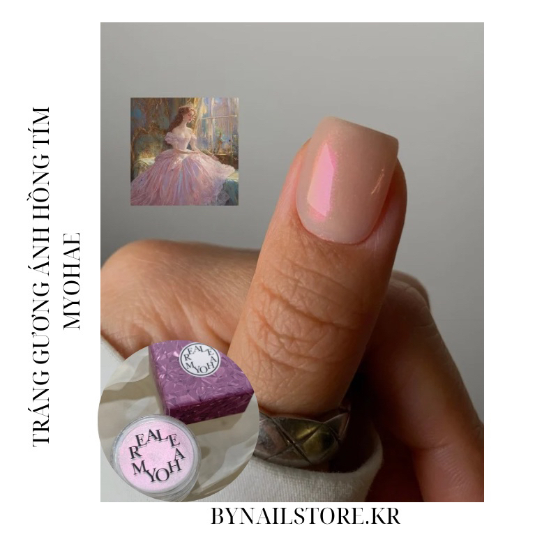 [ Real Myohae ] Bột tráng gương ánh hồng tím siêu bóng Real Myohae Hàn quốc Real Aurora ( 1pcs )