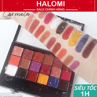 Bảng Son Carmela Anastasia Dupe 18 Ô Cao Cấp Với Chất Son Lì Lên Màu Chuẩn Không Khô Môi_HALOMI