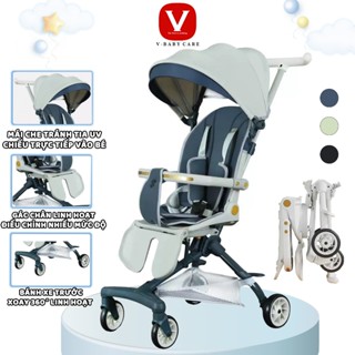 Xe Đẩy Du Lịch Cao Cấp Gấp Gọn, Ngã Tựa Lưng, Ghế Xoay 360 Độ Cho Bé V-Baby K1