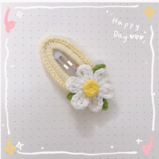 Kẹp tóc len handmade, kẹp mái bằng len thủ công xinh xắn nhiều mẫu dành cho nữ