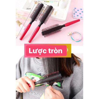 Lược tròn đỏ chải tóc _SSLT