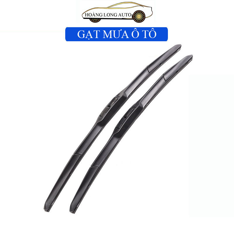 (H25) Gạt Mưa Ô Tô 3 Khúc Cao Cấp Thân Cứng Lưỡi Silicone Loại Ngàm U Nhiều Kích Thước