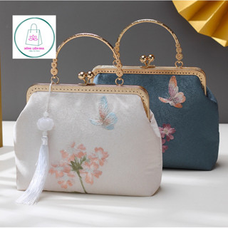 Túi áo dài sườn xám cổ trang thêu hoa lan siêu sang