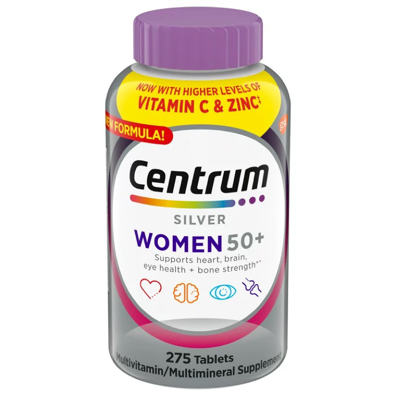 CENTRUM SILVER WOMEN 50+ của Mỹ GIÚP BỔ SUNG VITAMIN VÀ KHOÁNG CHẤT (275v/hộp) (DATE 07/2026)