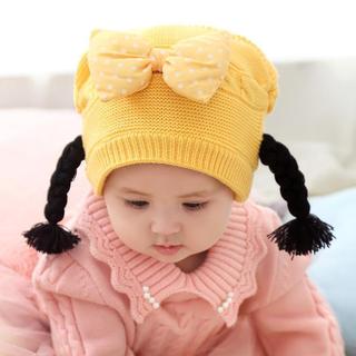 Nón Len Cho Bé Đính Nơ Thắt Bính 2 Bên