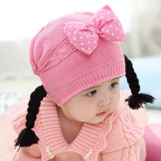 Nón Len Cho Bé Đính Nơ Thắt Bính 2 Bên