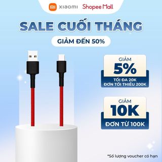 Cáp Sạc Xiaomi Mi Braided USB Type-C Cable 100cm (Black/Red)