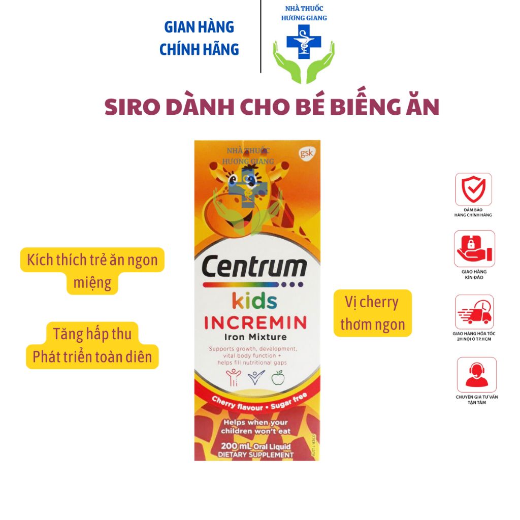 Siro Centrum Kids - Vitamin bé ăn ngon, ngủ ngon, tăng đề kháng