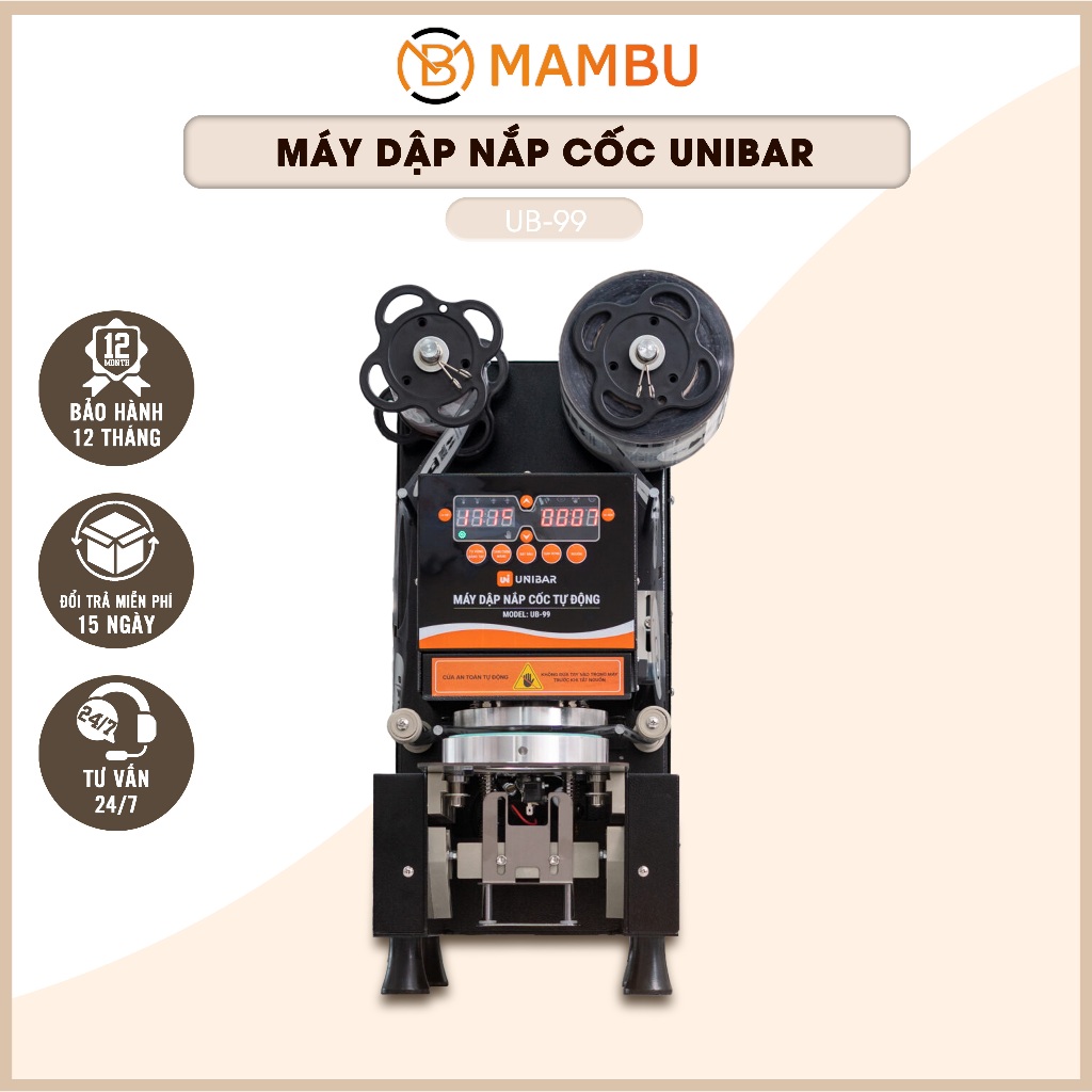 MÁY DẬP NẮP CỐC TỰ ĐỘNG UNIBAR UB-99