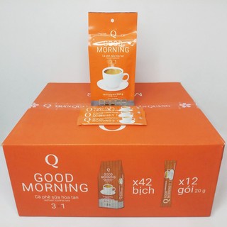 Thùng 42 bịch 240g cà phê sữa Good morning Trần Quang