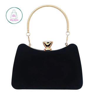 Túi dự tiệc nữ nhung trơn phong cách quyến rũ