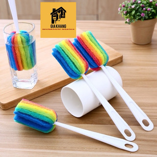  Dụng Cụ Cọ Bọt Biển Rửa Vệ Sinh Bình Sữa, cây rửa cốc 7 màu