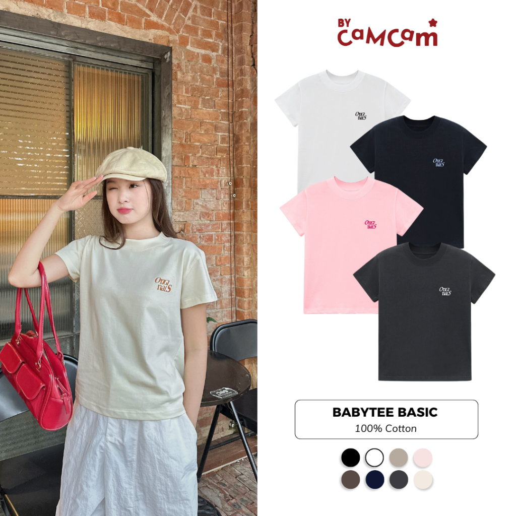 Áo Baby Tee Basic PINK ORIGINAL Mẫu Mới 2023 𝑩𝒚𝒄𝒂𝒎𝒄𝒂𝒎
