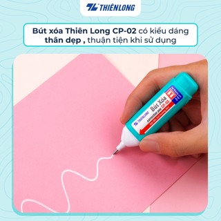 Bút xóa Thiên Long CP-02,mực xóa nhanh khô, che phủ tốt, không độc hại và an toàn, kiểu dáng thân dẹp, vừa tầm tay 12ml