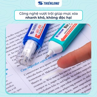 Bút xóa Thiên Long CP-02,mực xóa nhanh khô, che phủ tốt, không độc hại và an toàn, kiểu dáng thân dẹp, vừa tầm tay 12ml