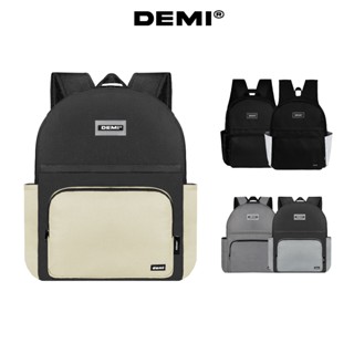 Balo đi học rẻ nam nữ canvas màu đen NULLED có chống sốc đựng laptop, basic nhiều ngăn | DE-P04