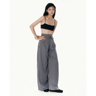  Normallife | PANTS 05 Quần lưng cao ống xuông có dây buộc eo 