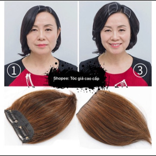 Tóc Giả Kẹp Phồng Chân Tóc 10cm – 2 Kẹp Phím Bấm Chắc Chắn, Tự Nhiên, Dễ Dùng