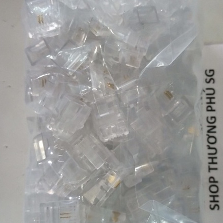 Đầu RJ11 2 line 6P2C / (2 tim - 2 Pin -2 line -  6P2C)