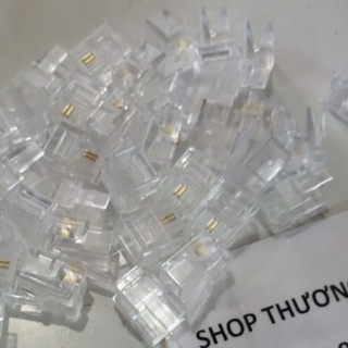 Đầu RJ11 2 line 6P2C / (2 tim - 2 Pin -2 line -  6P2C)