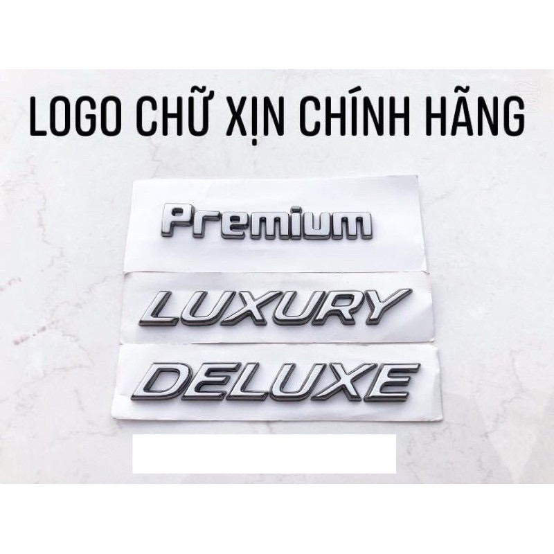 tem chữ dán PREMIUM LUXURY DELUXE SI 2.0 xịn chính hãng