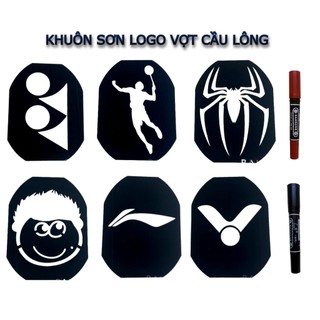  Khung logo sơn vợt cầu lông Yonex Lining Victor Flypower Spider chất liệu mica bền đẹp 