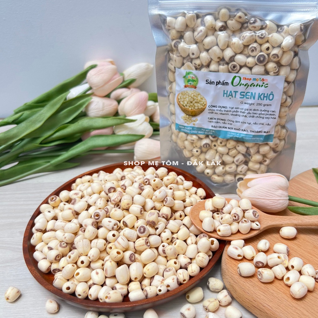 Hạt sen khô sống - làm sữa hoặc món hầm (có xuất hóa đơn công ty đầy đủ)