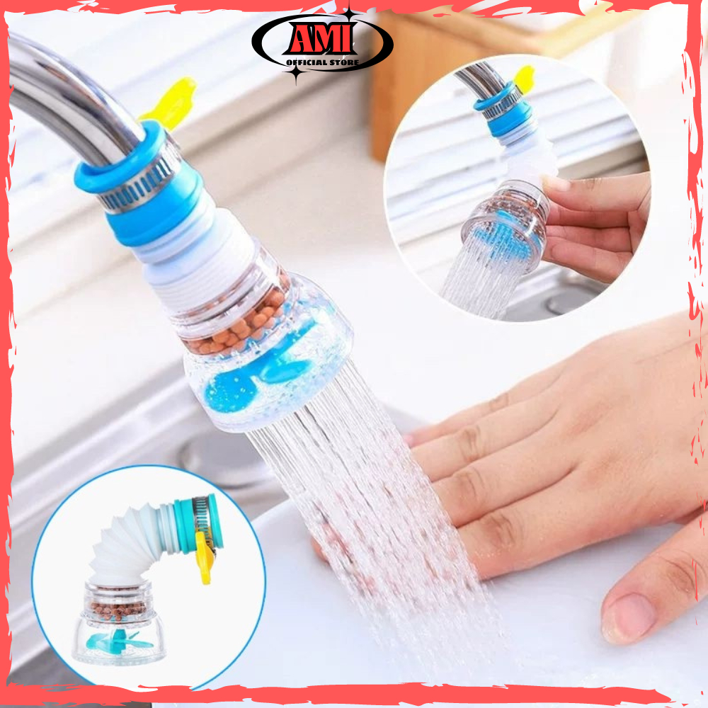 Đầu vòi nước - bộ đầu lọc nước tăng áp từ vòi xoay 360 độ AMI