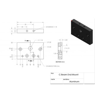 Bát U shaped mounting 4080 V slot