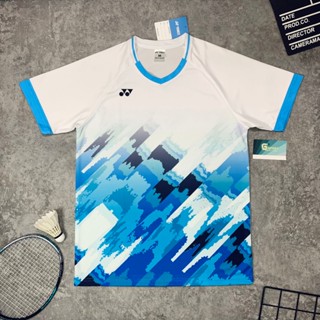[Freeship] ÁO CẦU LÔNG YONEX TRẮNG PHỐI XANH MỚI NHẤT MÙA GIẢI 2024, Chất Liệu Vải Thun Mè