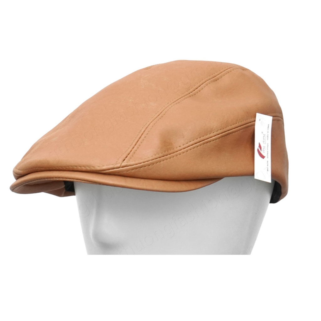 Mũ nón cóc bere Da Pu leather phong cách cổ điển