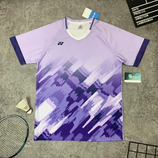 ÁO YONEX CẦU LÔNG TÍM PHỐI MÀU ĐẸP MẮT, Mẫu Thi Đấu Mùa Giải 2024