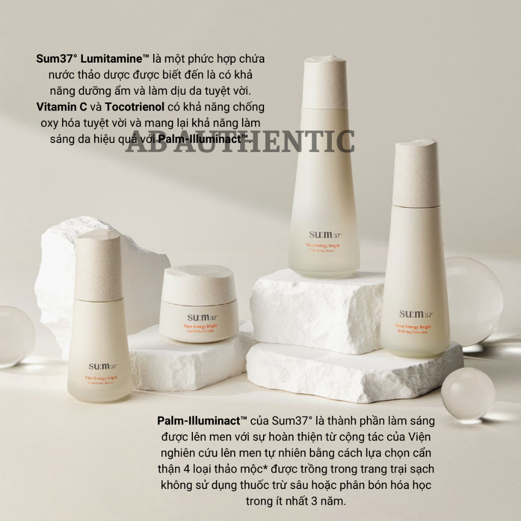 Combo 10 Gói Sample Tinh chất Sum trắng dưỡng sáng, mờ thâm nám Time Energy Serum - AB AUTHENTIC