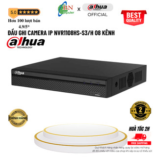 Đầu ghi hình dahua dhi-nvr1108hs-s3/h 8 kênh, chính hãng bảo hành 24 tháng