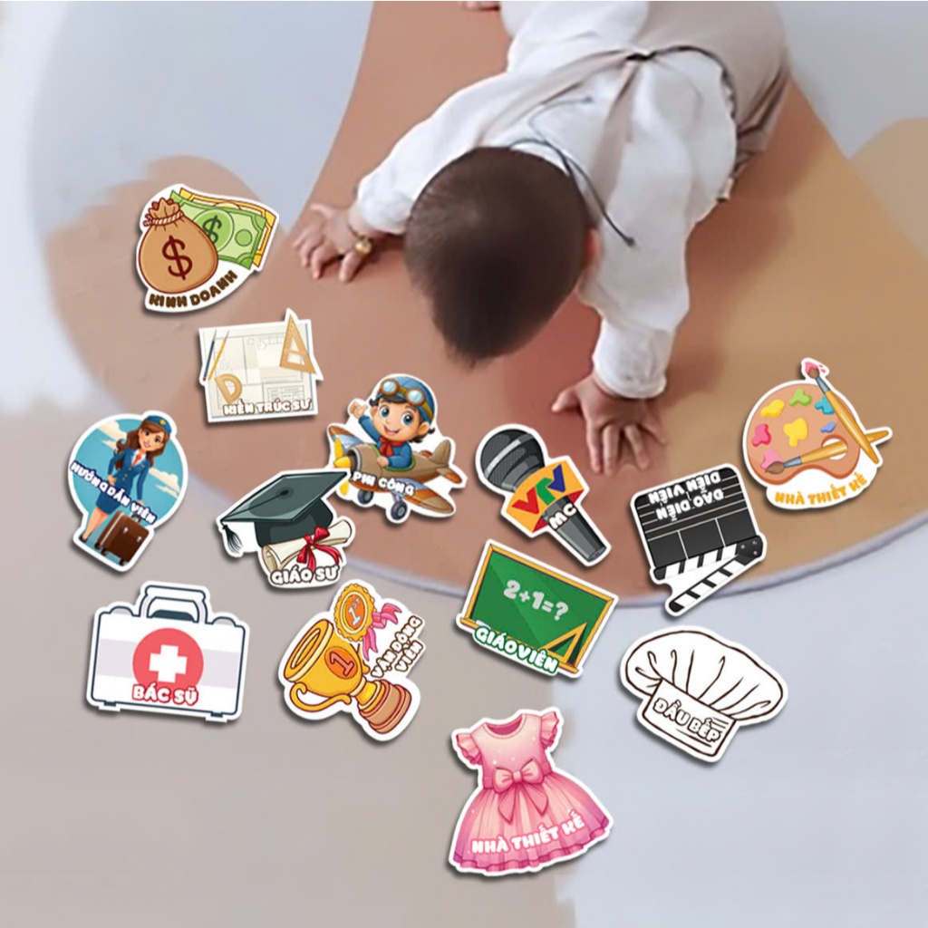 Bộ bốc thôi nôi hướng nghiệp cho bé trai bé gái tròn 1 tuổi - GBY