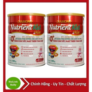 Combo 2 lon sữa Nutrient Kid Plus 0+/1+ 800g   thay thế   Nutrient Kid 1,2 (700g)