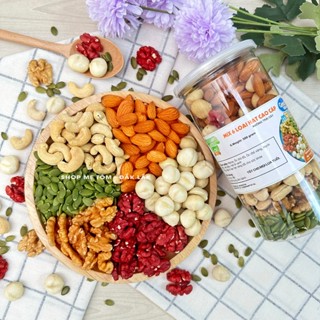 500gram Hạt mix các loại hạt cao cấp sấy nguyên vị (không trái cây) Macca, hạnh nhân, óc chó, hạt điều...mắc ca, hạt bí.