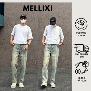  Quần jean baggy xuông nam nữ unisex phong cách trẻ trung năng động 