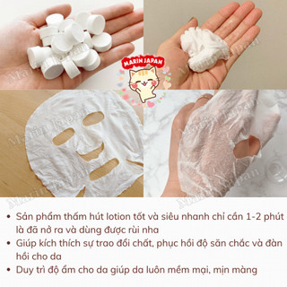 (Lẻ 1 viên) Mặt nạ giấy nén lotion mask Daiso Nhật Bản - Marin Japan Shop