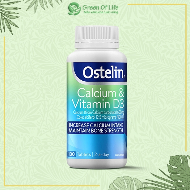 Viên Uống Canxi Ostelin Calcium & Vitamin D3 của Úc 130 viên - Canxi Ostelin 130 viên
