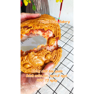 Bánh nướng mochi đậu đỏ chà bông trứng muối 500g