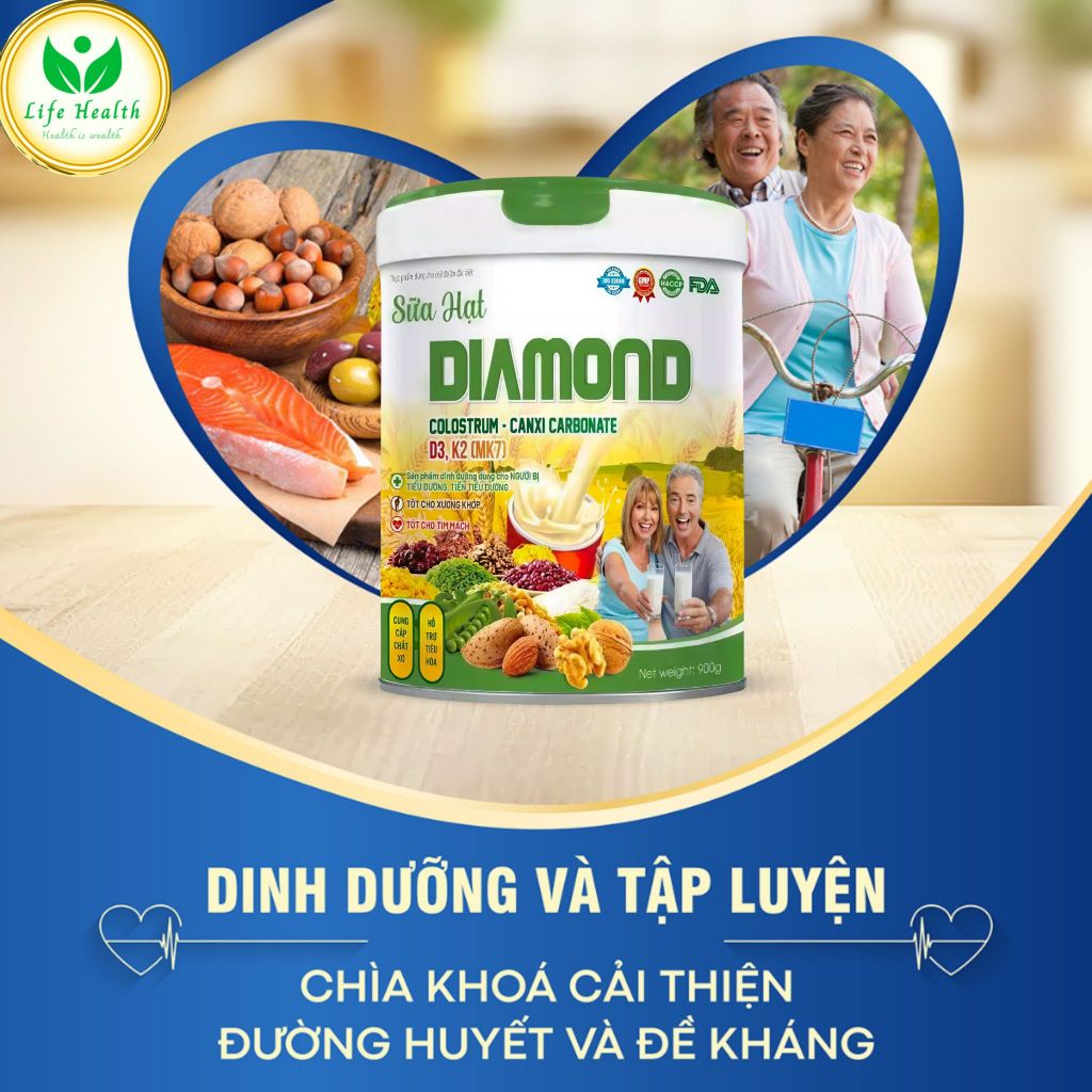 [ CHÍNH HÃNG ] Sữa hạt Diamond (900G) - dành cho người tiểu đường, người ăn kiêng, người bị bệnh xương khớp và tim mạch