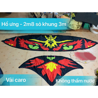  Áo Diều Lắp Ghép Hổ Ưng 3m - Bụng 75 cm - Vải Caro 