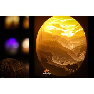 Đèn giấy nghệ thuật - Ruộng bậc thang