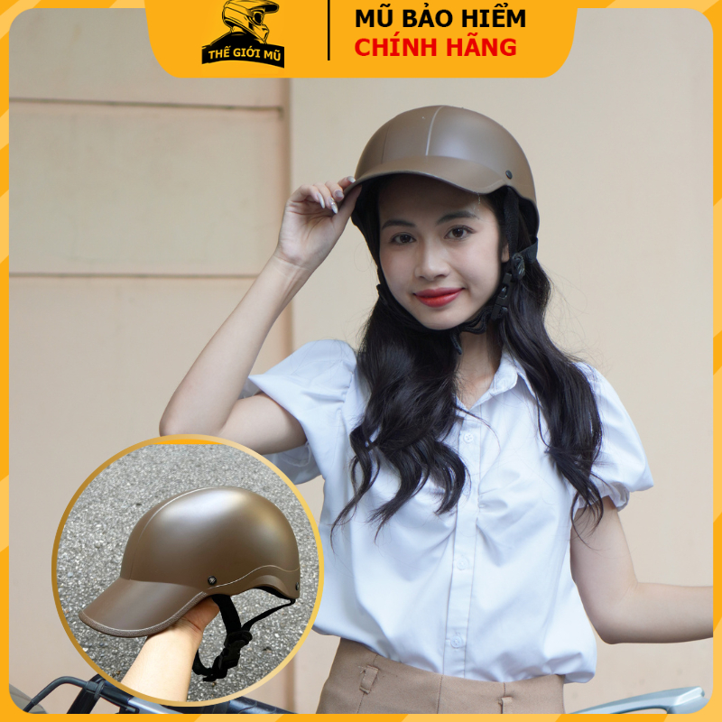 Mũ bảo hiểm nửa đầu Napoli lưỡi trai liền,nón bảo hiểm Napoli kết cứng,kiểu dáng nón sơn dành cho na