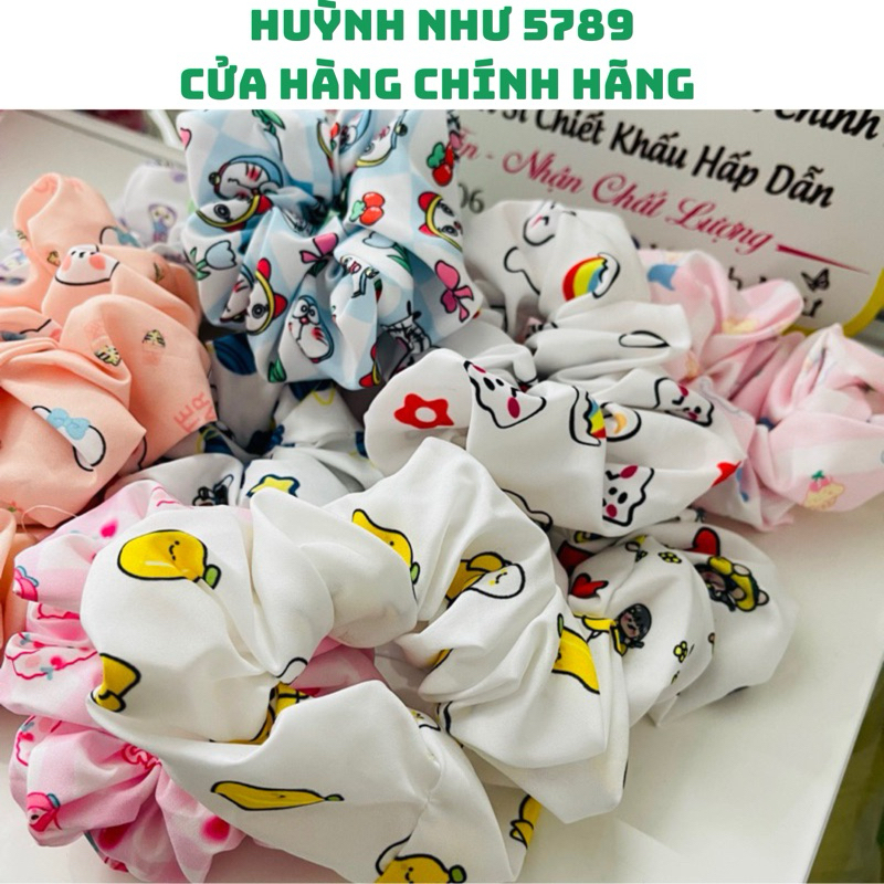 [CHÍNH HÃNG]Scrunchies cột tóc, buộc tóc hình gấu, thỏ dễ thương(ảnh thật shop chụp)