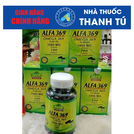 ALFA OMEGA 369 MỸ (100 VIÊN) - Bổ não, khỏe tim, Tăng cường thị lực, trí nhớ và làm đẹp da