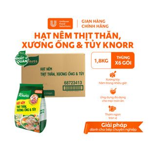 Thùng 6 Gói Hạt Nêm Thịt Thăn Xương Ống Và Tủy Xương Tủy Knorr Professional 1.8kg - Chuyên Dùng Cho Nấu Ăn