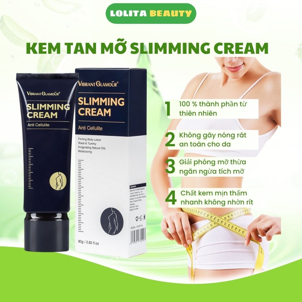 Kem Tan Mỡ Bụng Slimming Cream Kem Tan Mỡ giảm béo toàn thân nhanh chóng hiệu quả 80g