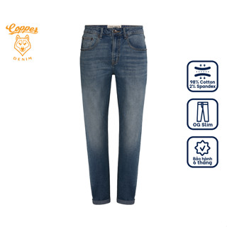Quần Jeans Nam Copper x Coolmate - washed denim, dáng OG slim, màu xanh sáng - Copper Denim
